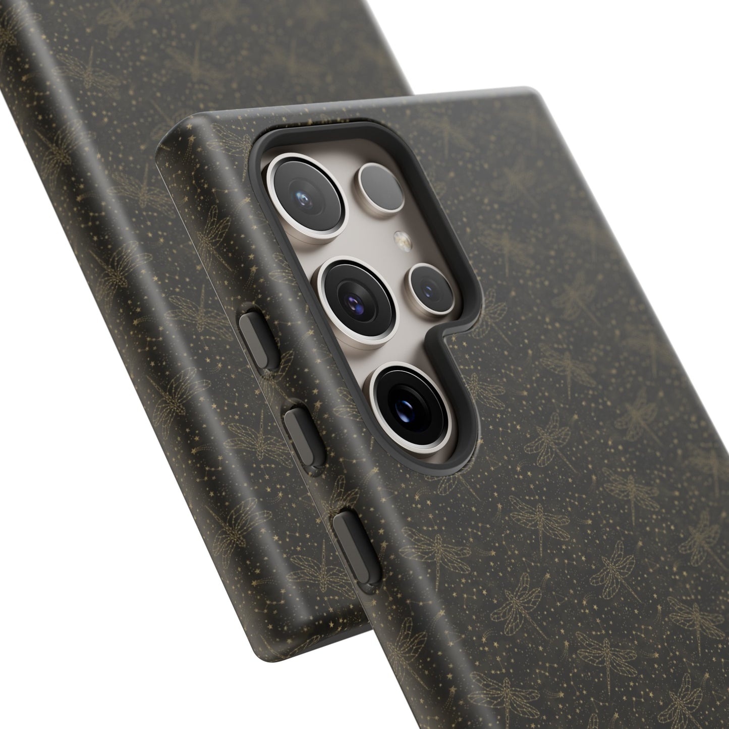 Samsung Galaxy Series Tough Case-Phone Case: The Sun, The Moon, And The Stars [Gold Dragonflies]