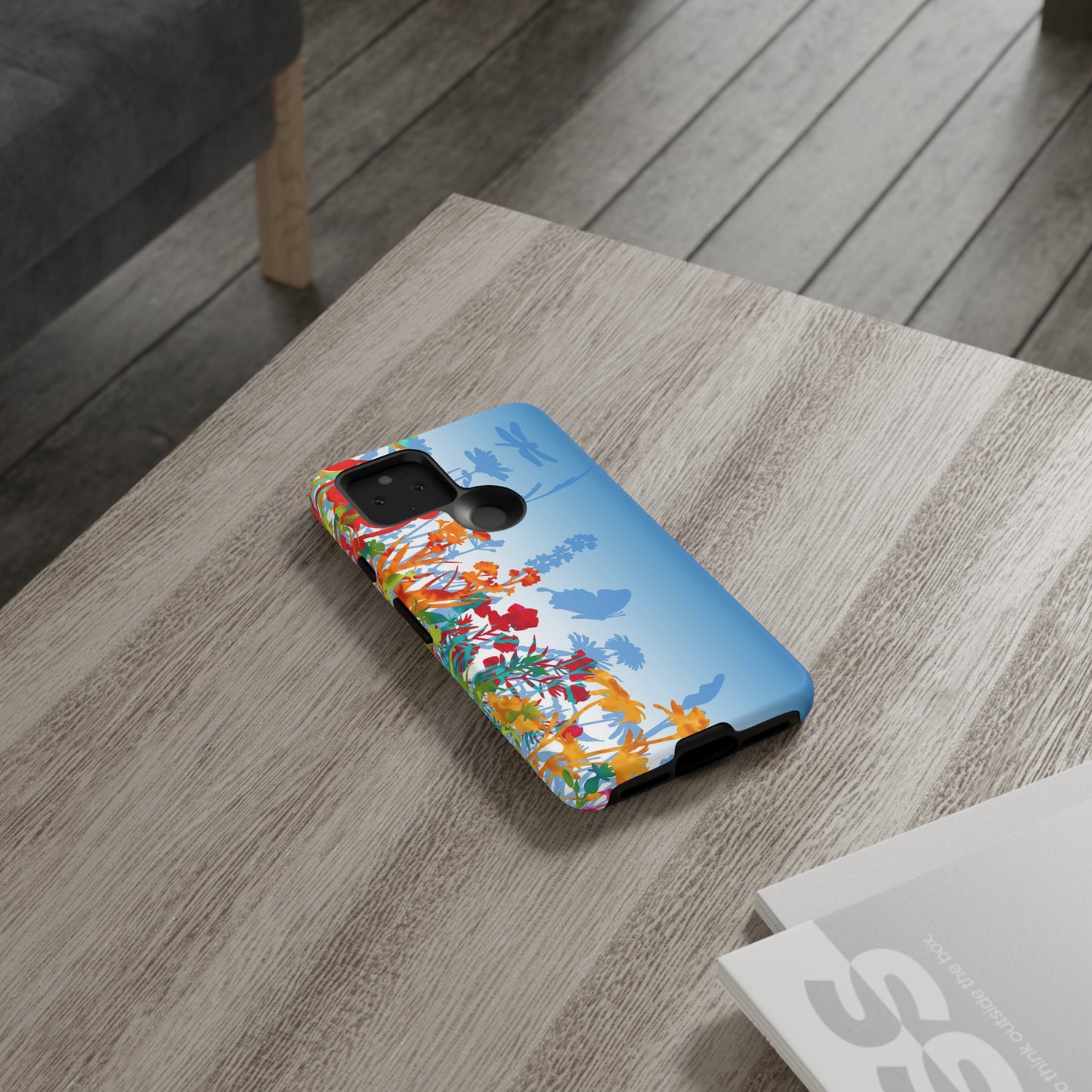 Android Google Pixel (Series) Tough Case-Phone Case:  Dreamscapes [Light Blue Border]