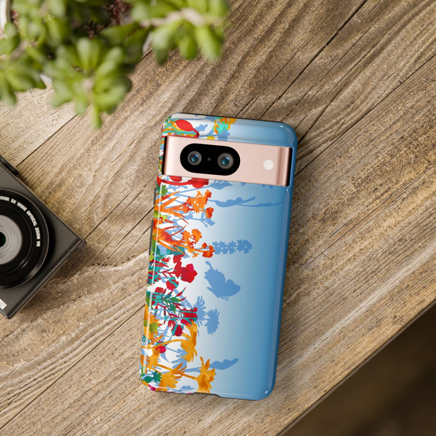 Android Google Pixel (Series) Tough Case-Phone Case:  Dreamscapes [Light Blue Border]