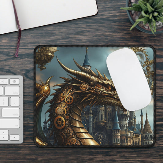 Mouse Pad-Gaming (9x7): Steampunk Dragons [Dagon Head]