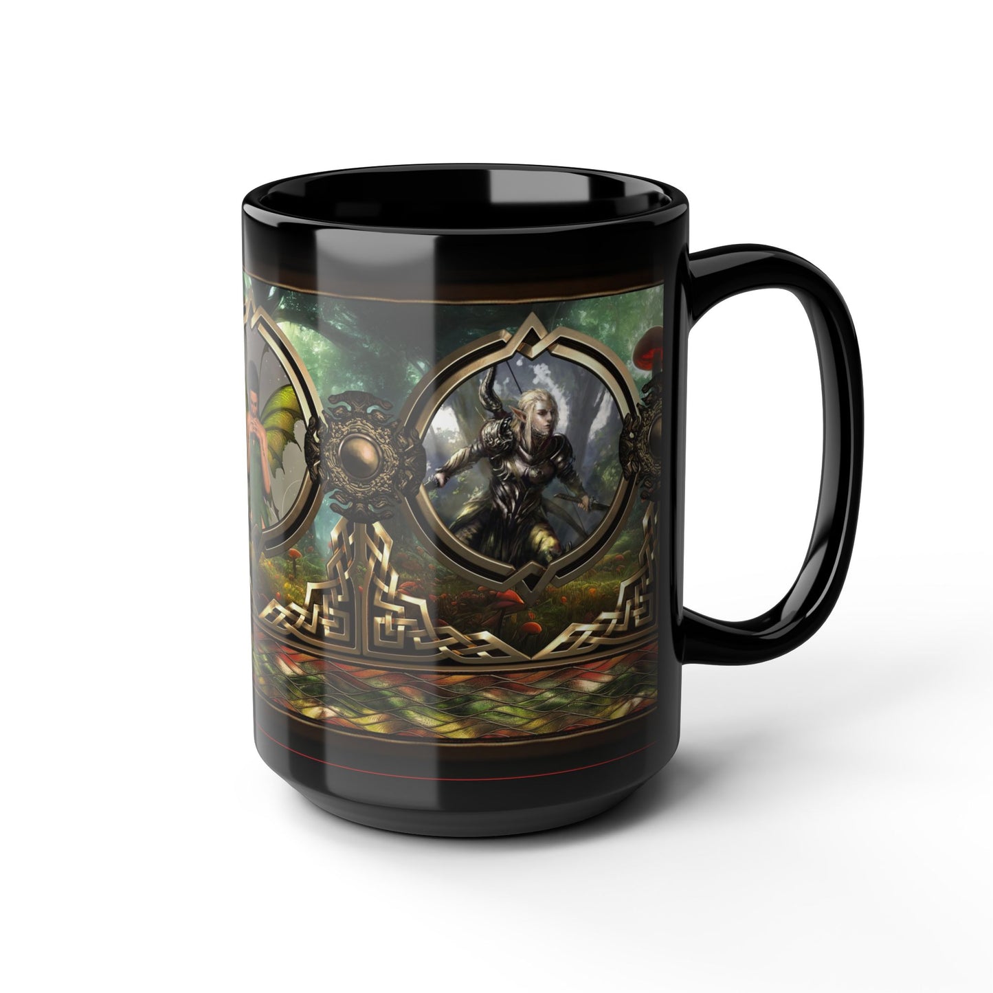 Black Mug-15oz:  "Journey" Panel