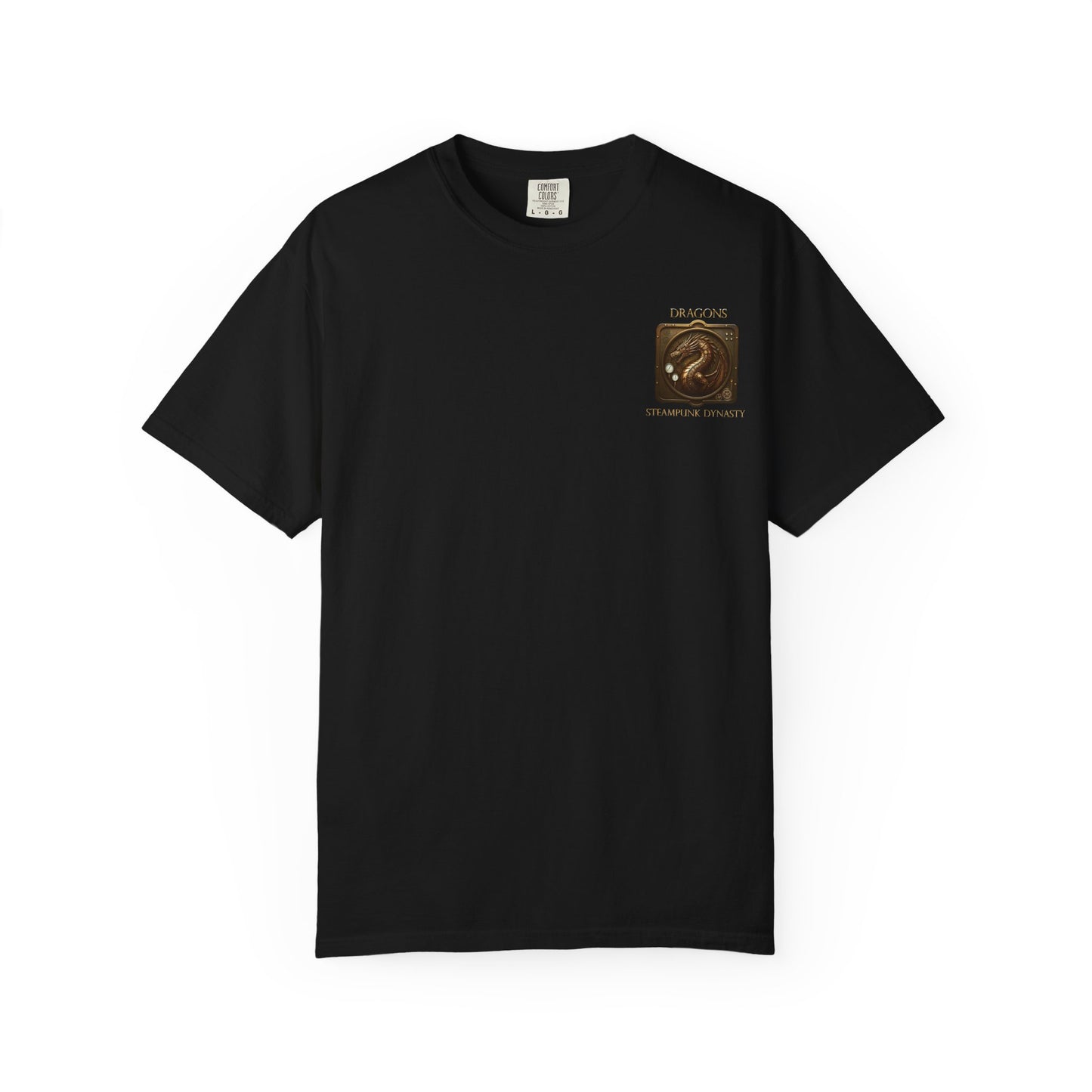 Unisex Heavy Cotton Tee:  "Steampunk Dynasty" [Steampunk Dragon]