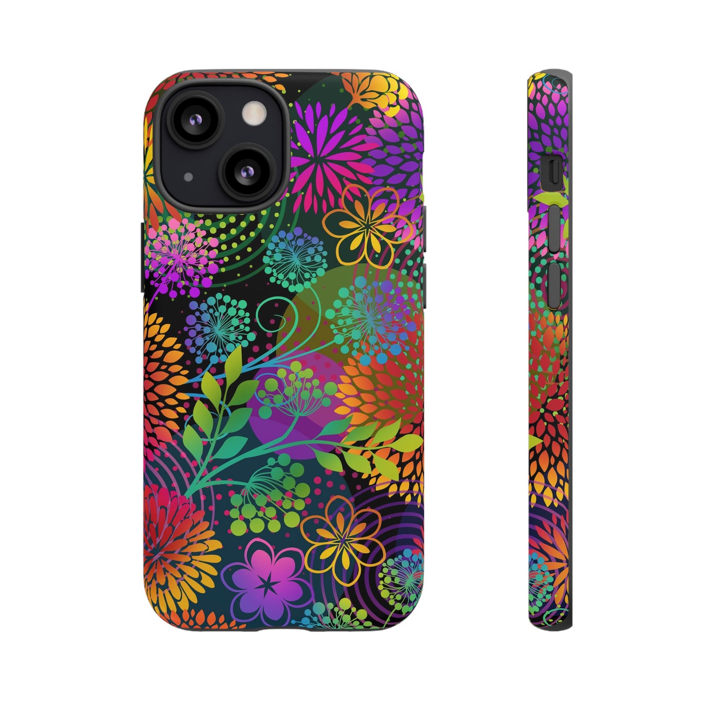 Apple I-Phone 13 (Series)-Tough Case-Phone Case:  Unusual Garden [Bright Flowers]