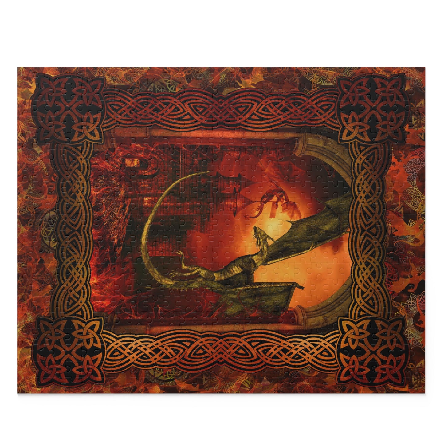Jigsaw Puzzle (500 Pieces):  Dragons [Red Panel]