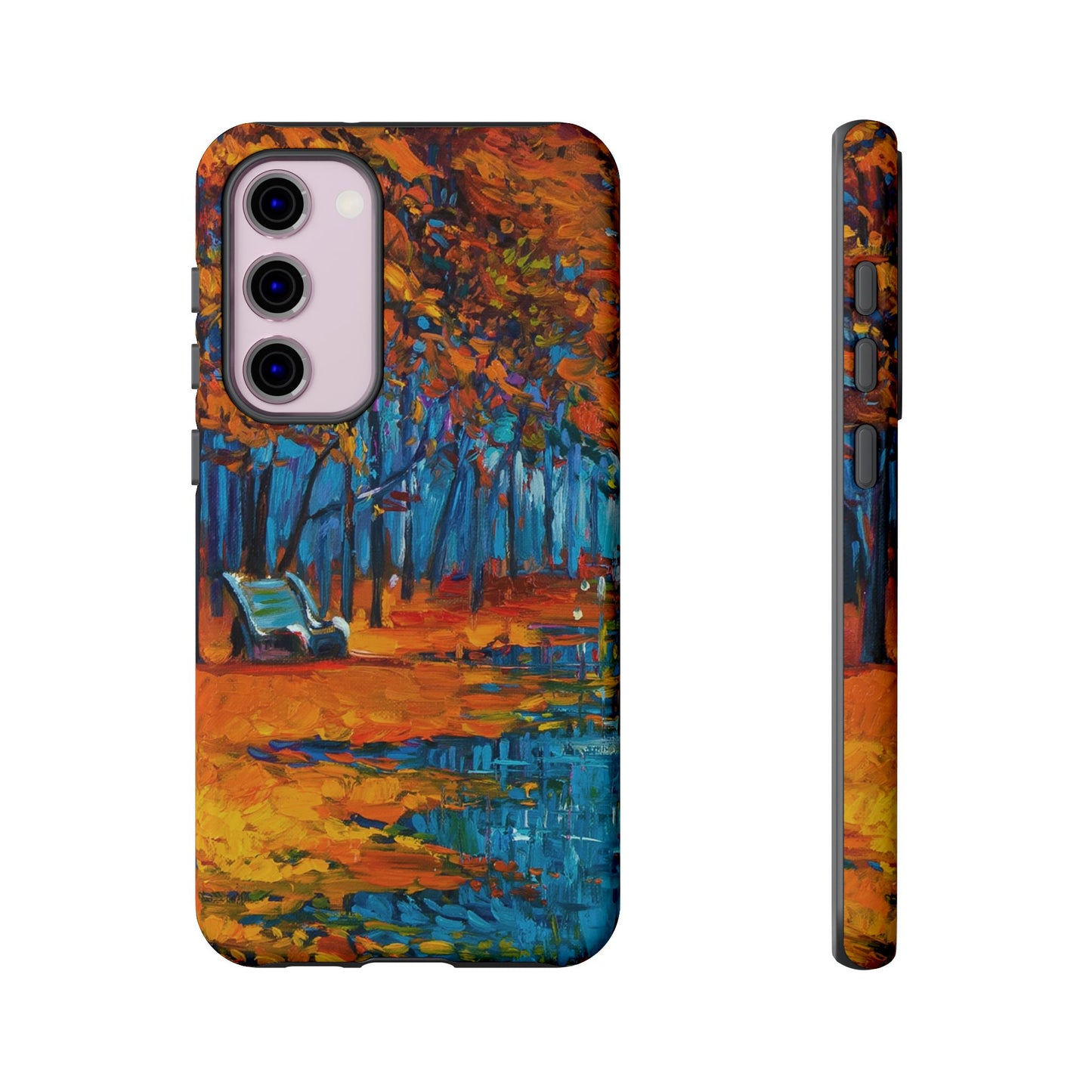 Samsung Galaxy S23 - Tough Case-Phone Case:  Year of Art [Fall Park Bench]