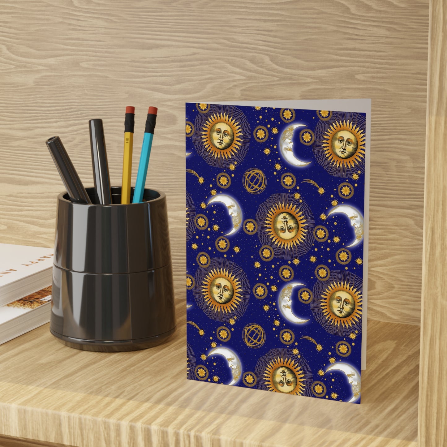 NOTE CARDS: CELESTIAL [Suns and Moons-Blue]