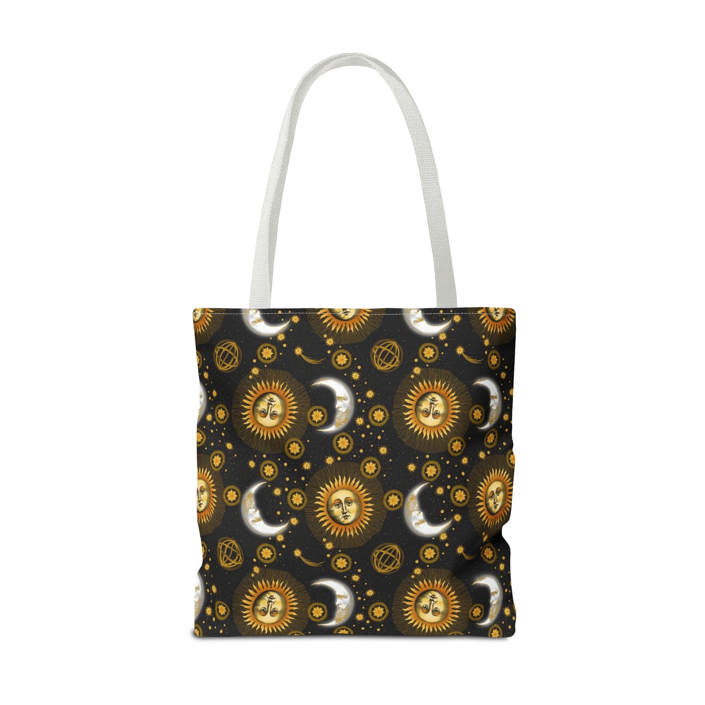 Tote Bag: Large:  ($24.23):  Celestial [Sun-Moon-Black]