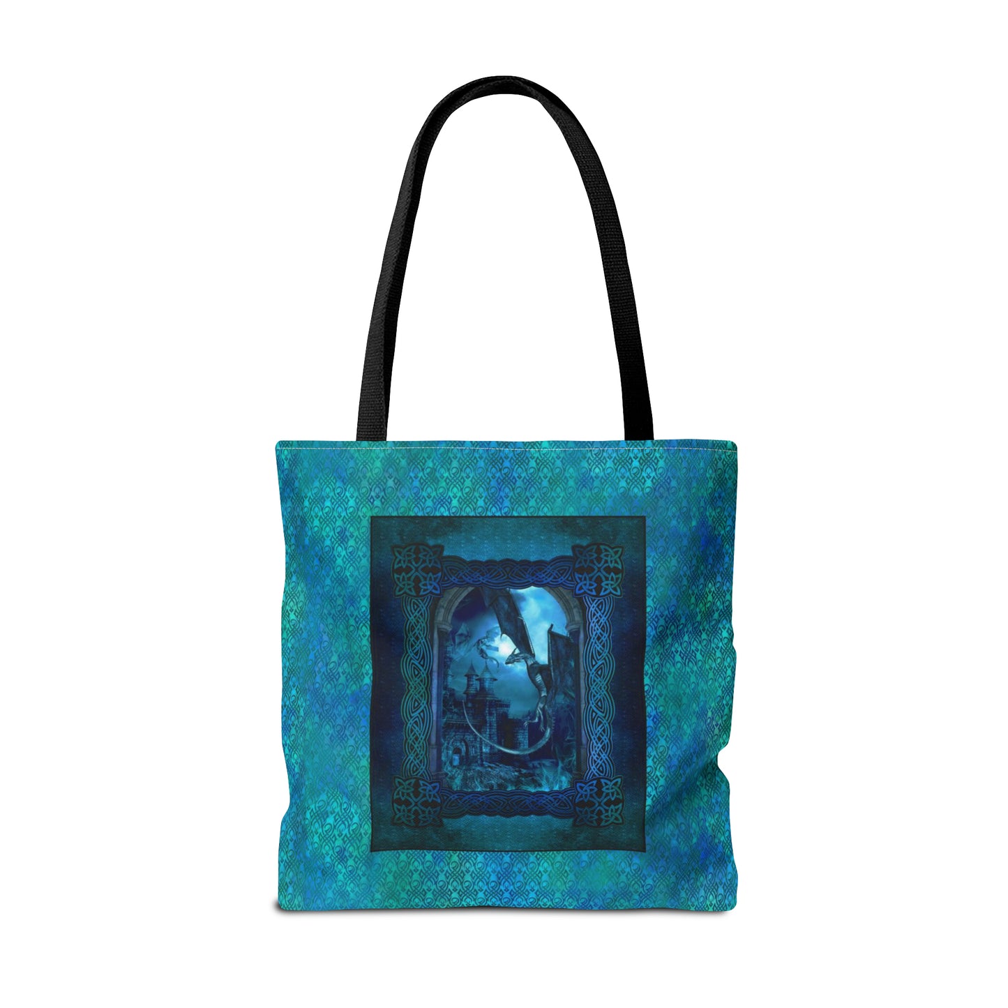 Tote Bag:  large-18x18;  "Dragons" [Blue Fury Panel]