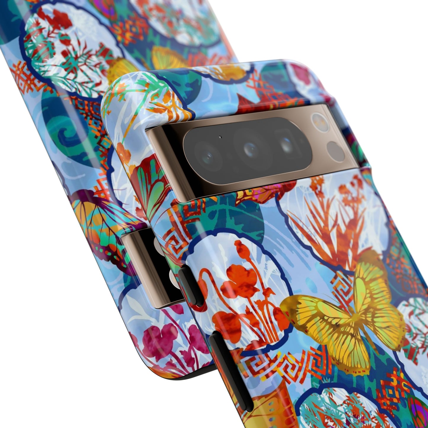 Android Google Pixel (Series) Tough Case-Phone Case:  Dreamscapes [Light Blue Butterflies]