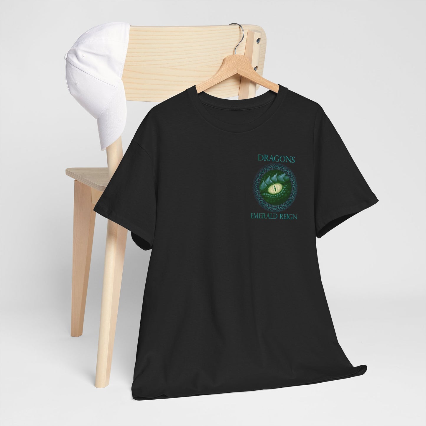 Dragon Eye Graphic Tee — "Dragons: Emerald Reign" Fantasy T‑Shirt