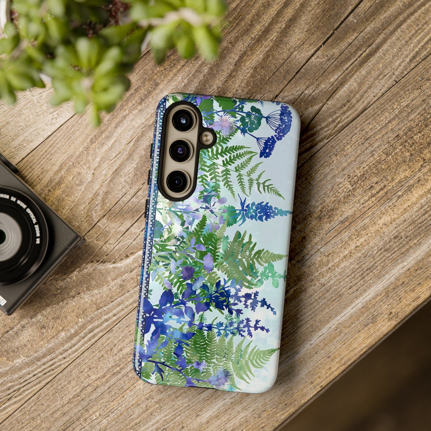 Samsung Galaxy Series Tough Case-Phone Case:  Haven [Flower Border]