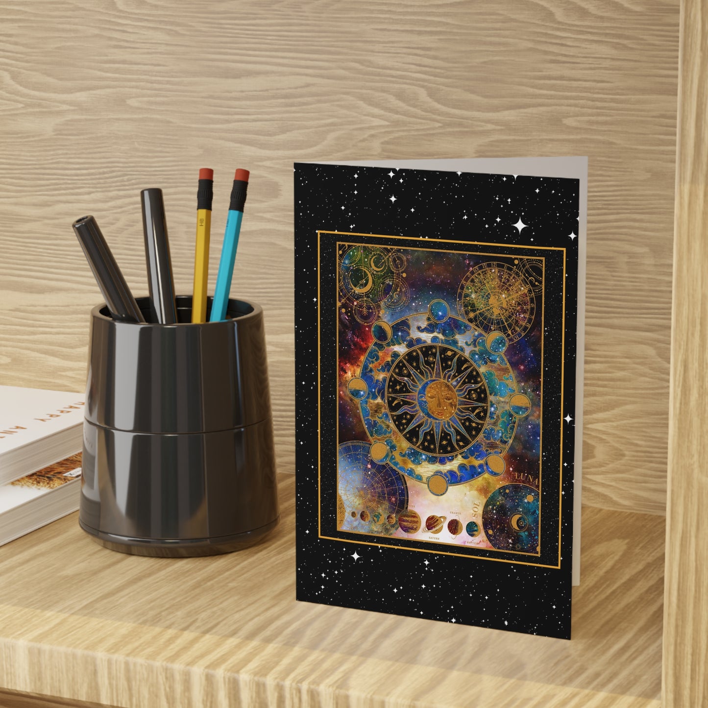 NOTE CARDS: CELESTIAL [Zodiac Panel]