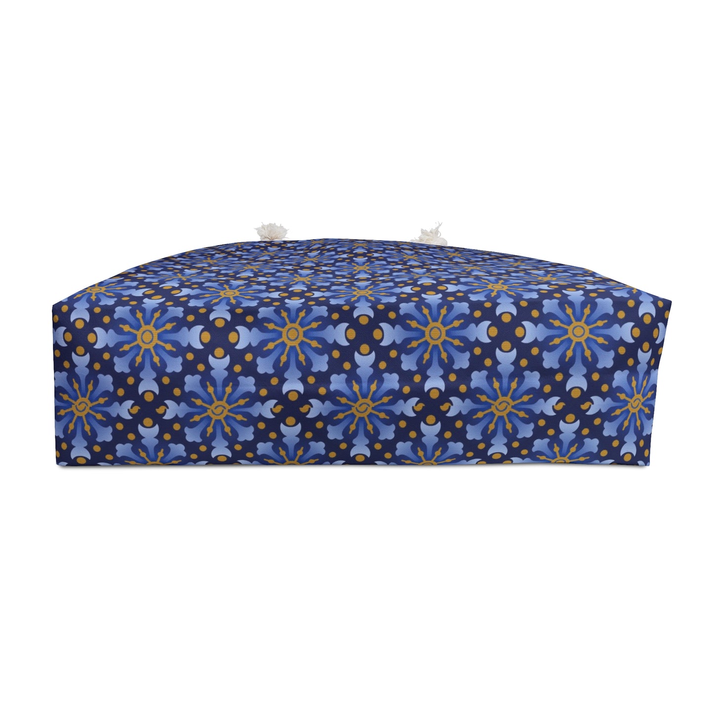 Weekender Tote Bag (Large):  Celestial [Blue/Gold Sunbursts]