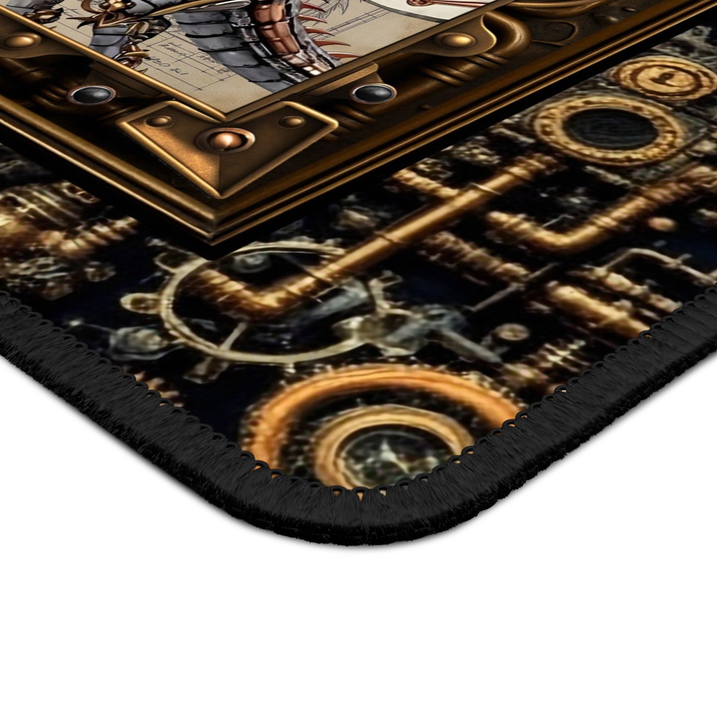 Mouse Pad-Gaming;  9x7:  Steampunk Dragon [Dagon-Profile/Pipes]