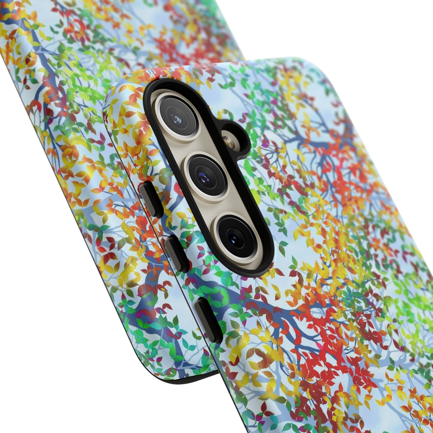 Samsung Galaxy Series Tough Case-Phone Case: Dreamscapes [Multi-Colored Leaves-Light]