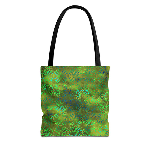 Tote Bag:  Large-18x18; Dreamscapes-Green Kalaidoscope