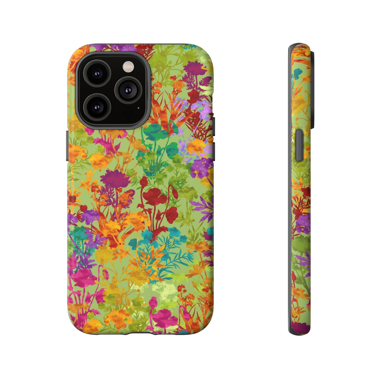 Apple I-Phone 14 (Series)-Tough Case-Phone Case:  Dreamscapes [Multi-Colored Flower-Yellow]