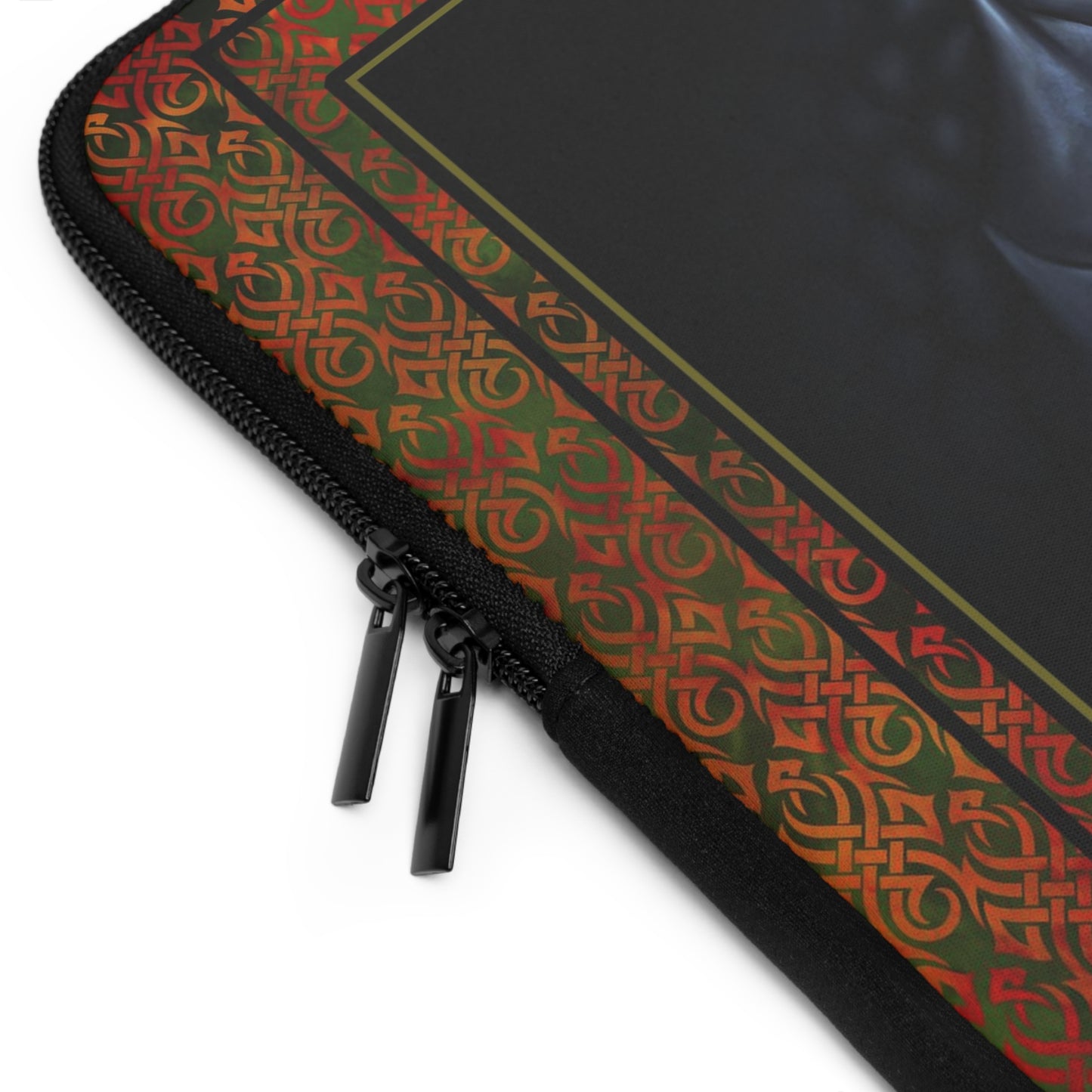 Laptop Sleeve:  "Dragons" [Fire Red; Black Eye];  13", 15", 17" - From "In the Beginning Fabrics".