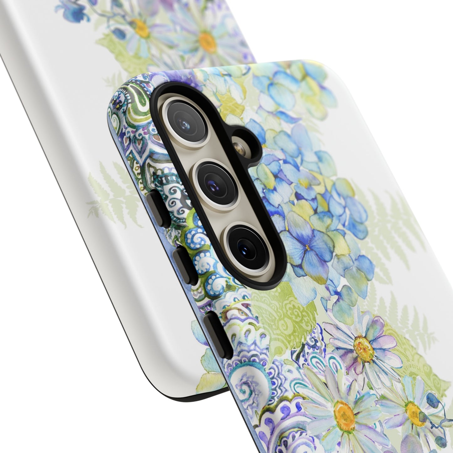 Samsung Galaxy Series Tough Case-Phone Case:  Leah [Flower Border]