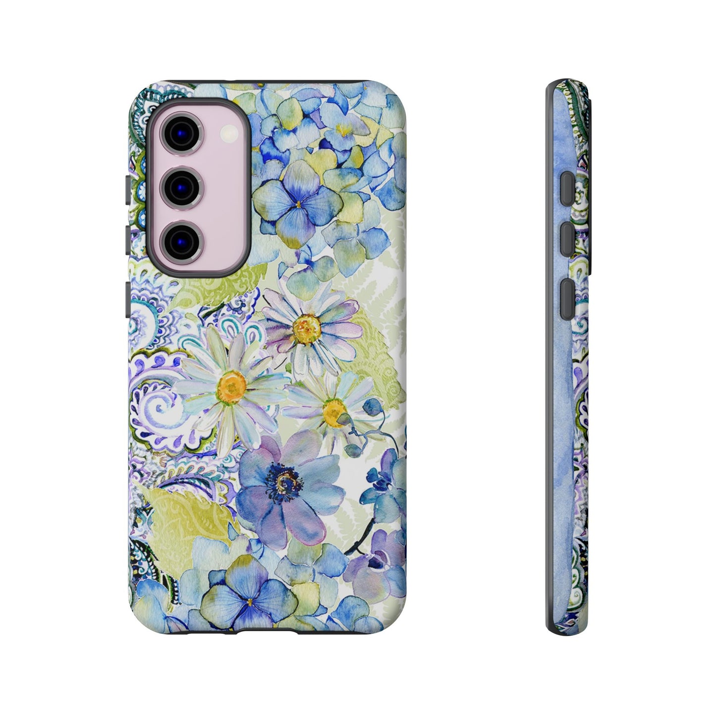 Samsung Galaxy S23 - Tough Case-Phone Case: Leah [Flower Border]