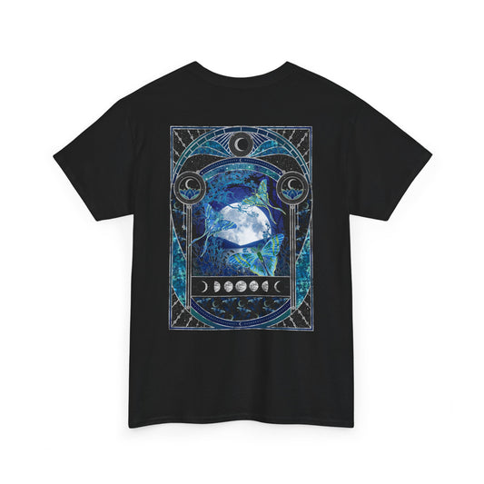 Moon Phase Earth Tee — Celestial Globe Graphic T-Shirt