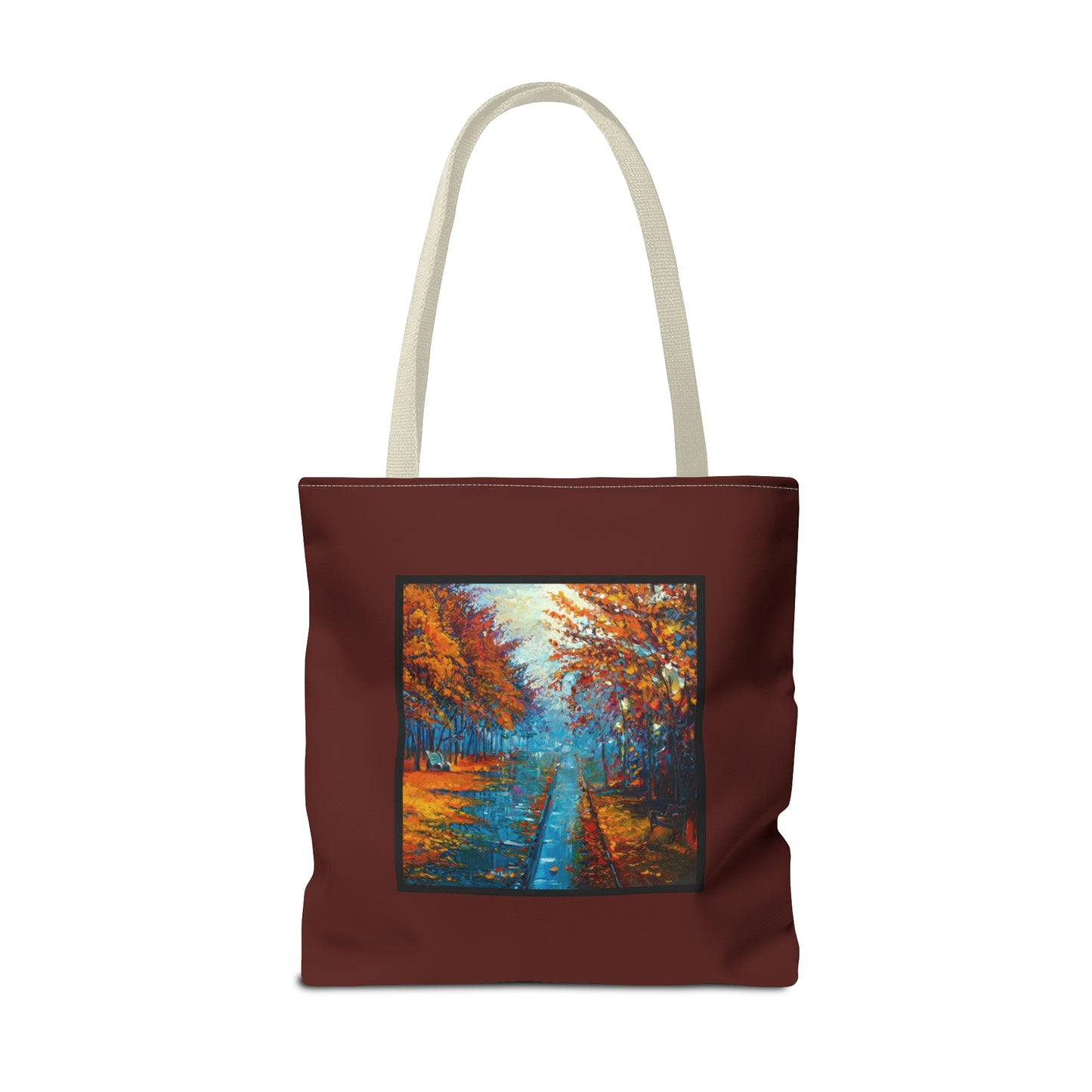 Tote Bag:  large-18x18;  "Year of Art" [Fall Path, Smal Panel]