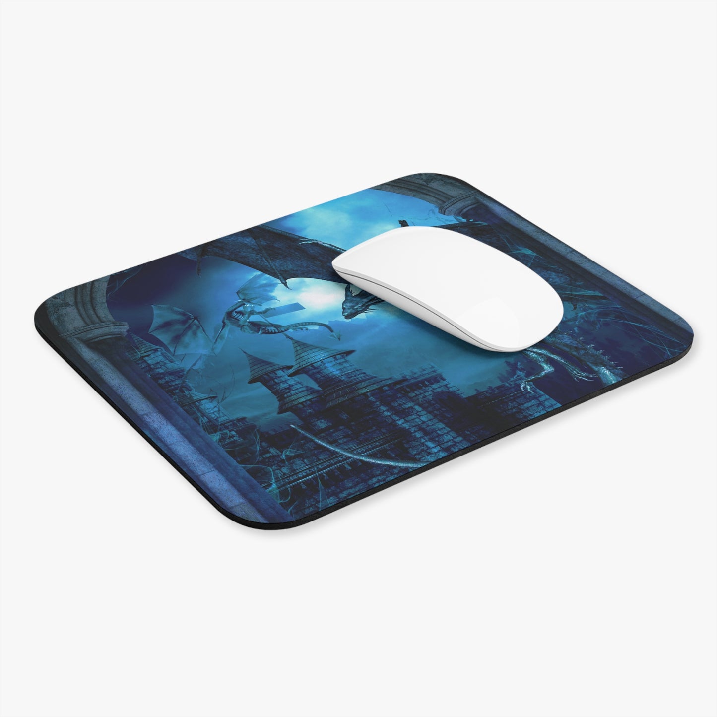 Mouse Pad-Gaming;  9x8 - "Blue Dragons" [Panel]