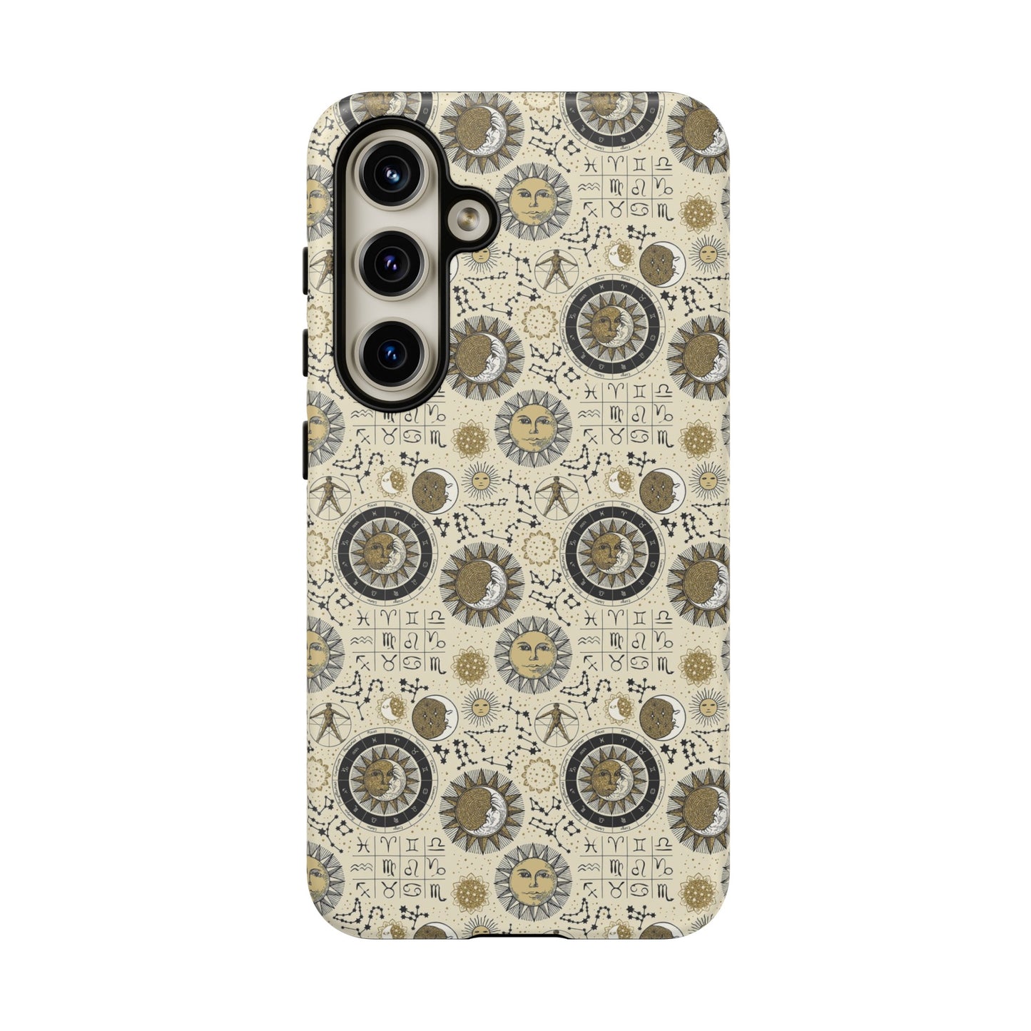Samsung Galaxy Series Tough Case-Phone Case: The Sun, The Moon, And The Stars [Zodiac Symbols]
