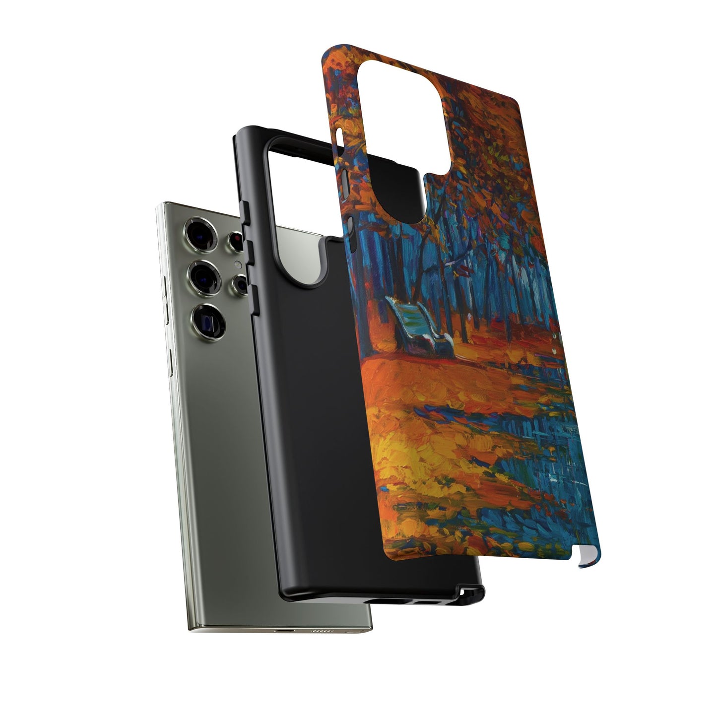 Samsung Galaxy S23 - Tough Case-Phone Case:  Year of Art [Fall Park Bench]