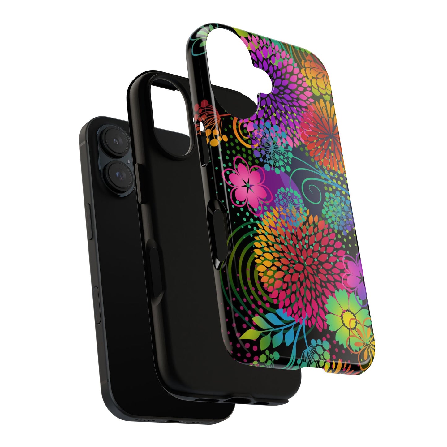 Apple I-Phone 16 (Series) Tough Case-Phone Case:  Unusual Garden [Bright Flowers]