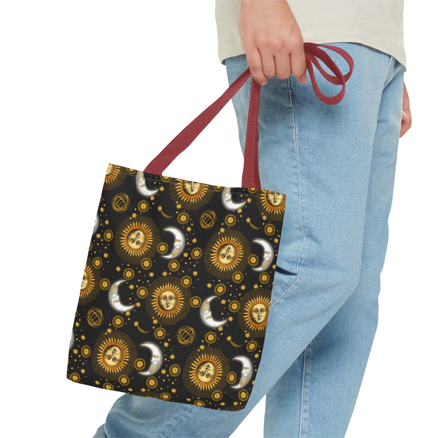 Tote Bag: Large:  ($24.23):  Celestial [Sun-Moon-Black]