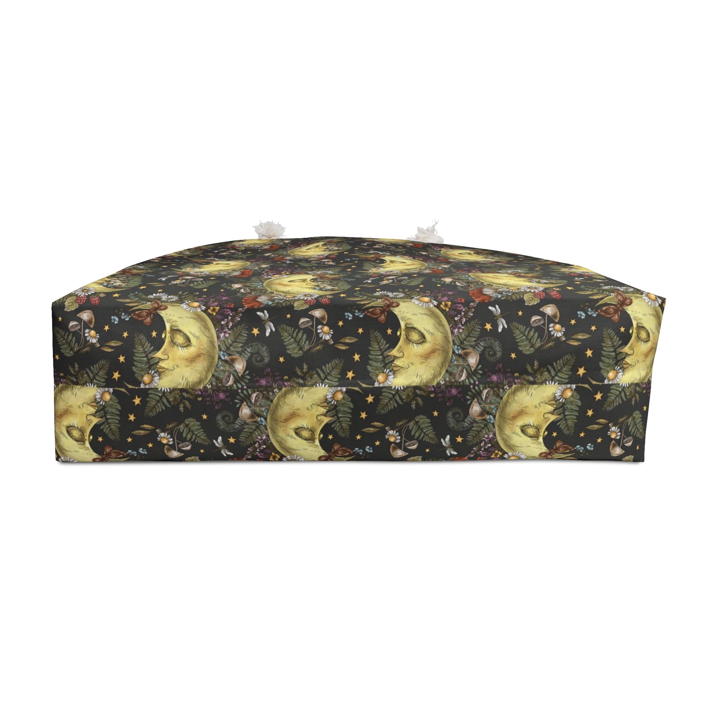 Weekender Tote Bag (Large):  The Sun, The Moon, And The Stars [Moon with Flowers]