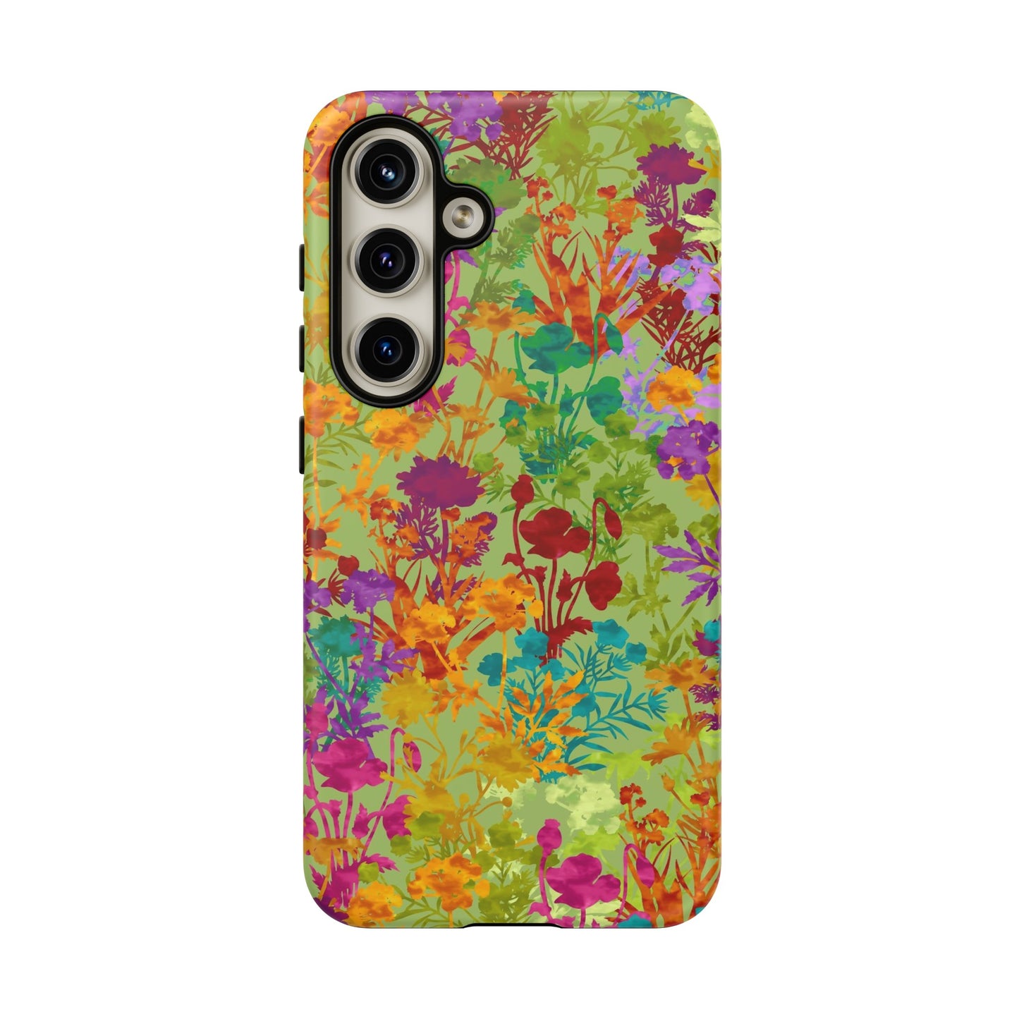 Samsung Galaxy Series Tough Case-Phone Case: Dreamscapes [Multi-Colored Flowers-Yellow]