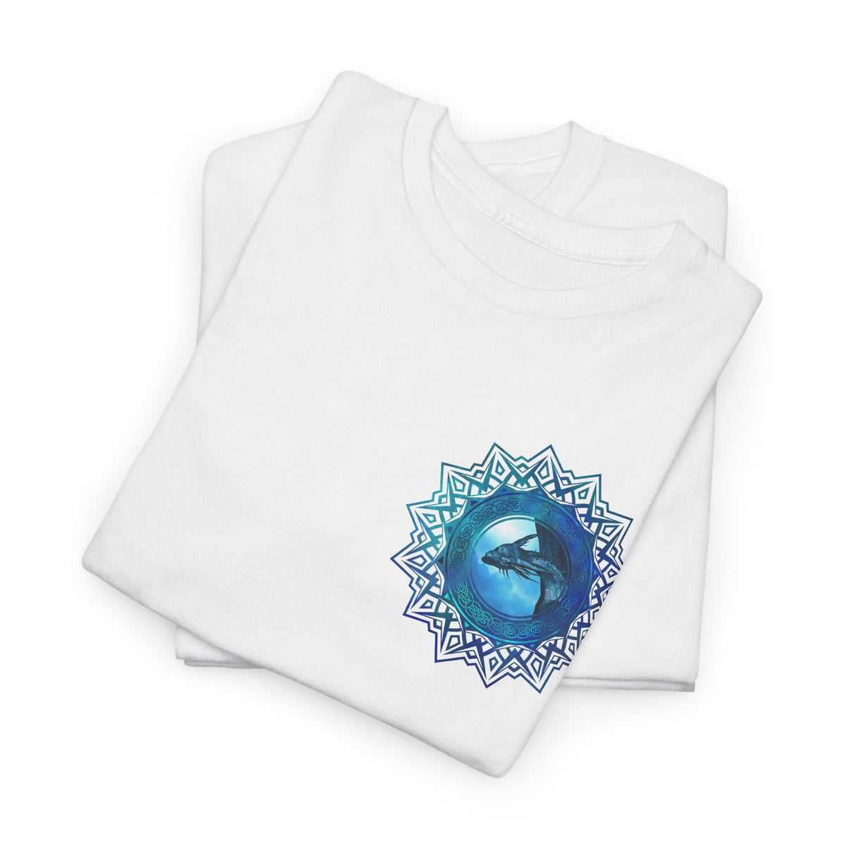 Cotton Tee-Shirt:  Dragons [Blue Fury]
