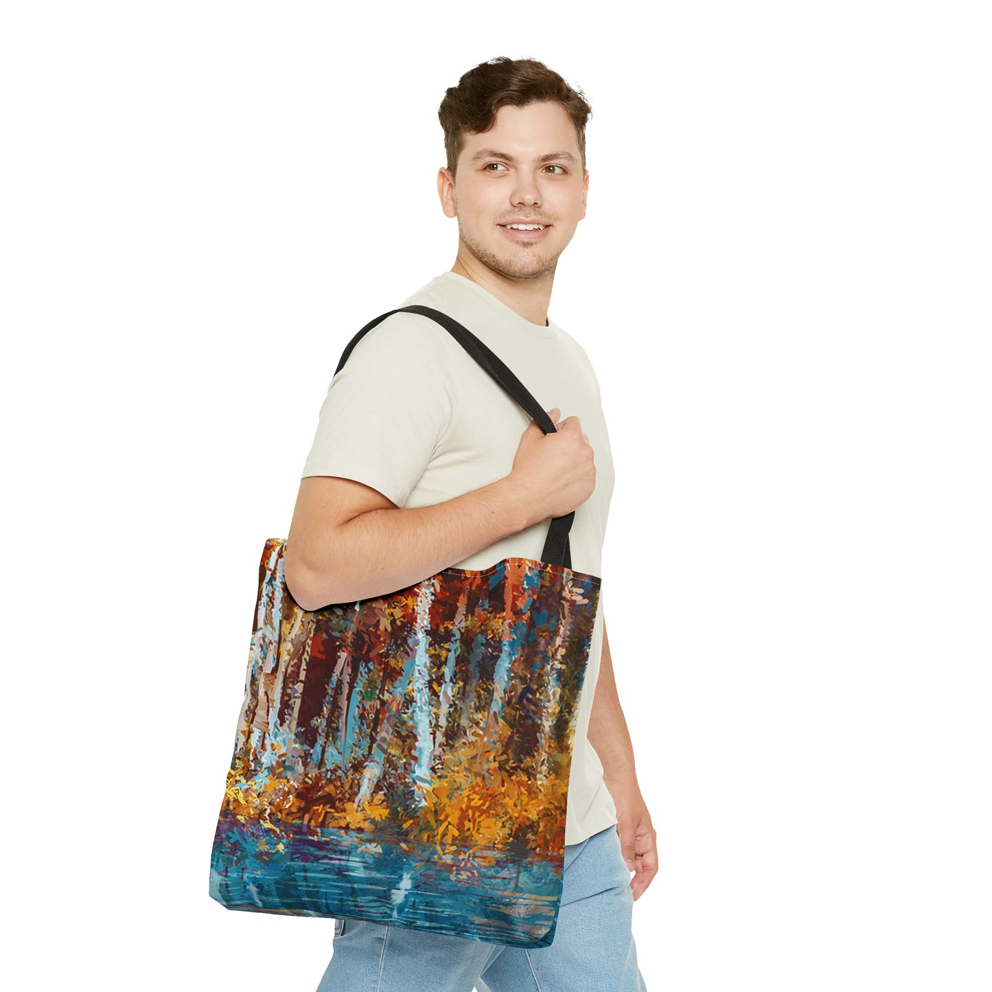 Tote Bag: large-18x18; "Year of Art" [Aspen Trees-2: Large Panel]