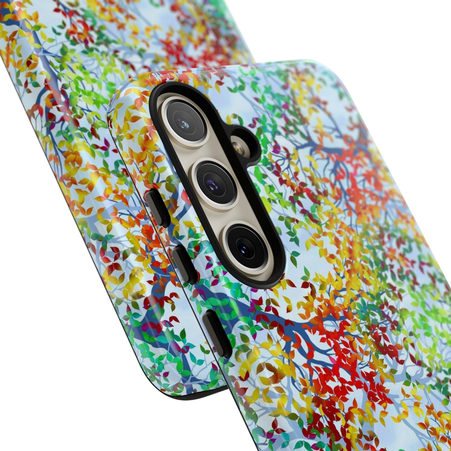 Samsung Galaxy Series Tough Case-Phone Case: Dreamscapes [Multi-Colored Leaves-Light]