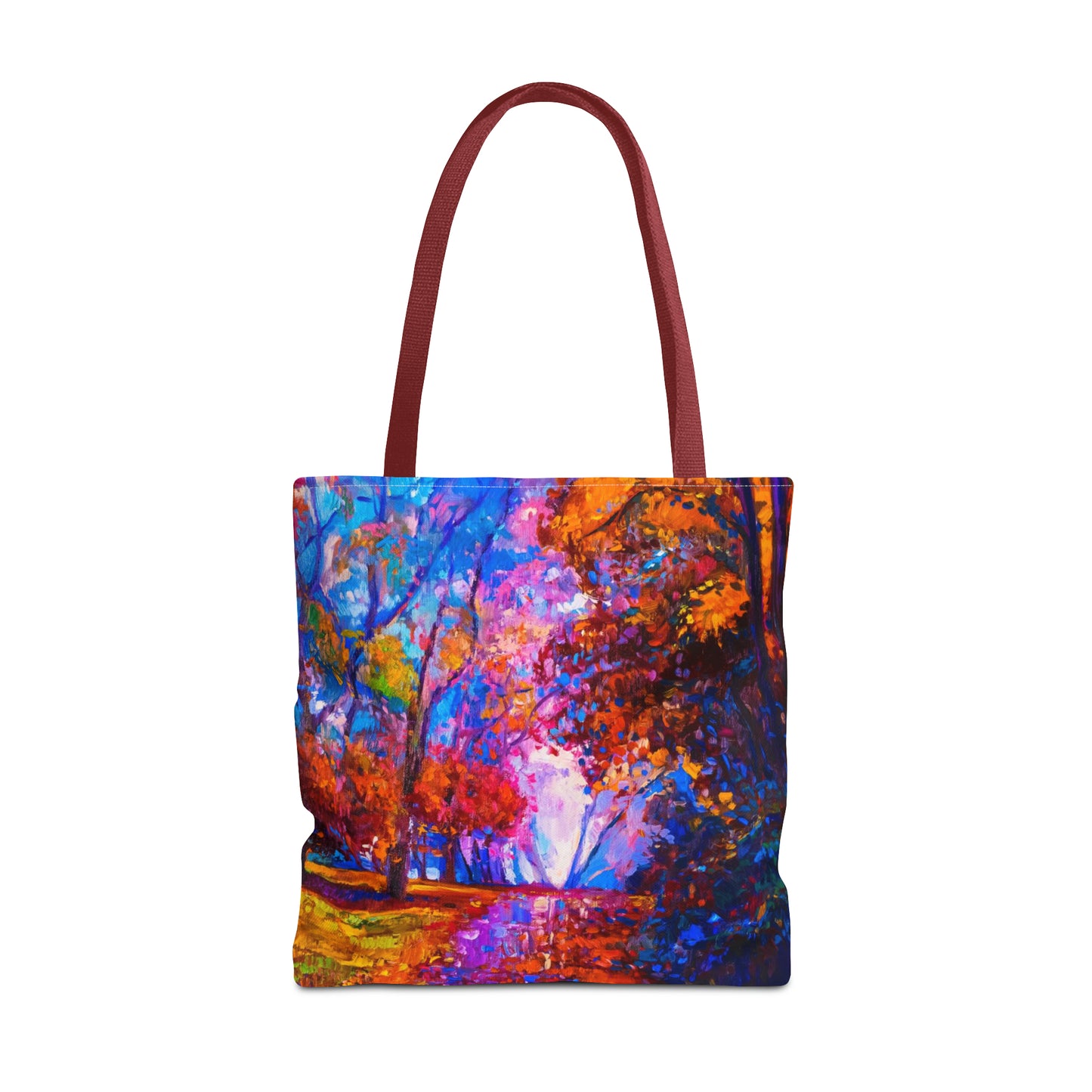 Tote Bag:  large-18x18;  "Year of Art" [Fall Trees w/Path Cover]