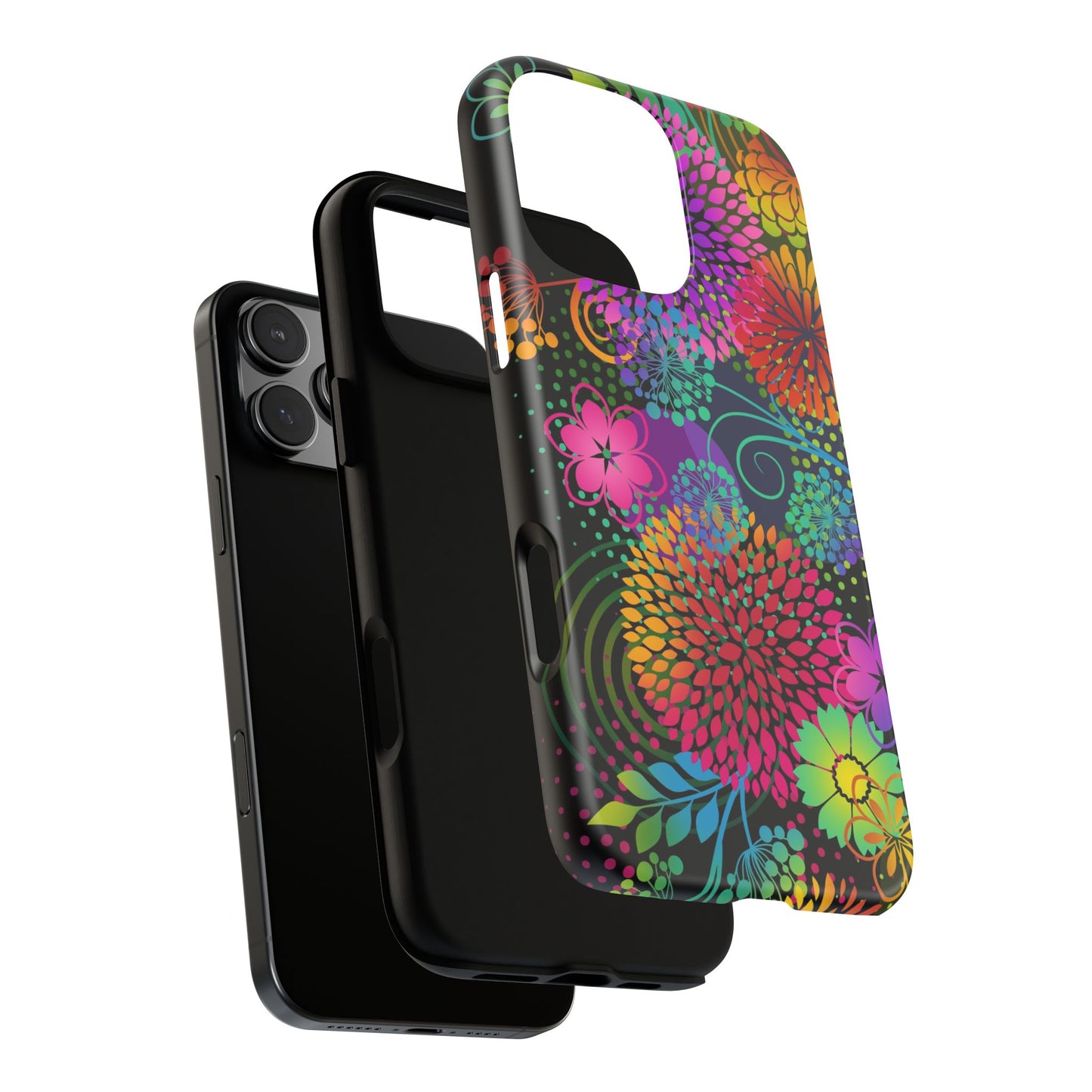 Apple I-Phone 16 (Series) Tough Case-Phone Case:  Unusual Garden [Bright Flowers]