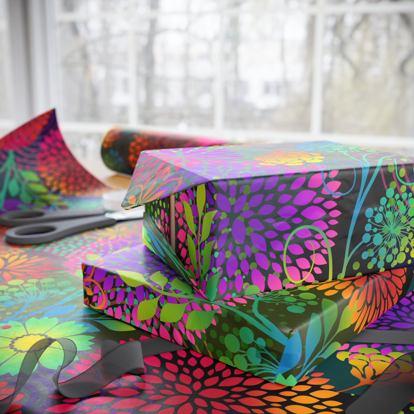 Wrapping Paper:  Unusual Garden [Bright Flowers]
