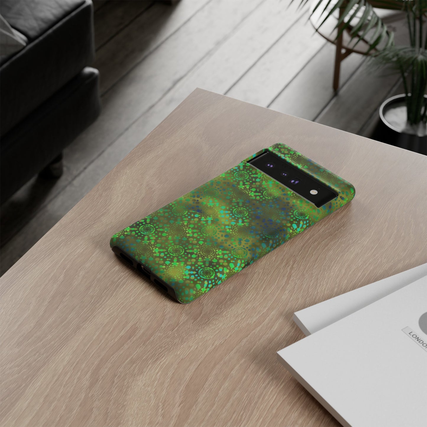 Google Pixel Tough Case-Phone Case: Dreamscapes [Green Kaleidoscope]