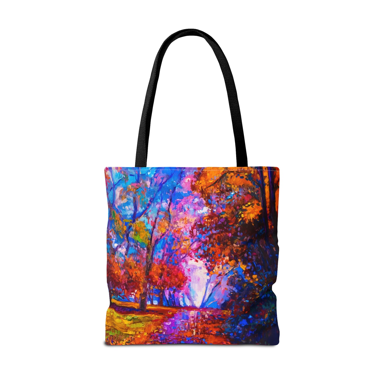 Tote Bag:  large-18x18;  "Year of Art" [Fall Trees w/Path Cover]