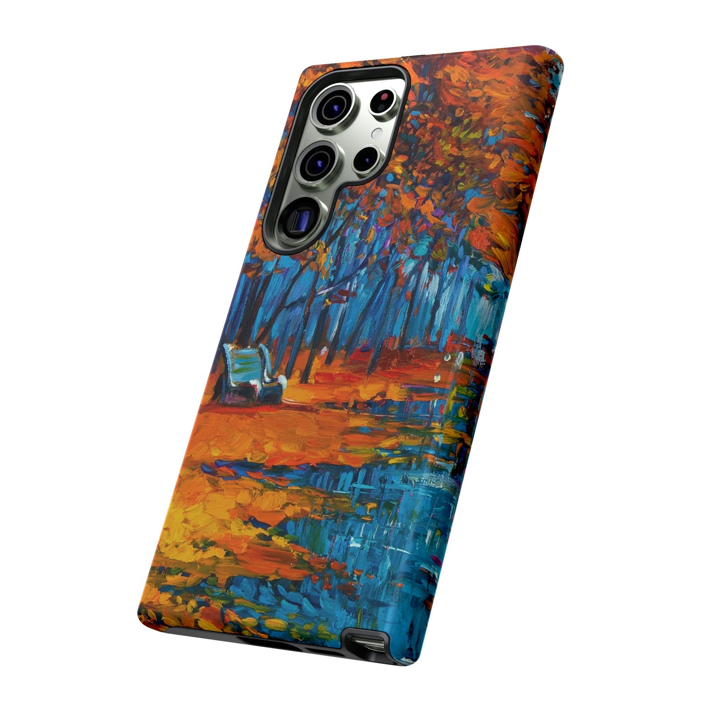 Samsung Galaxy S23 - Tough Case-Phone Case:  Year of Art [Fall Park Bench]