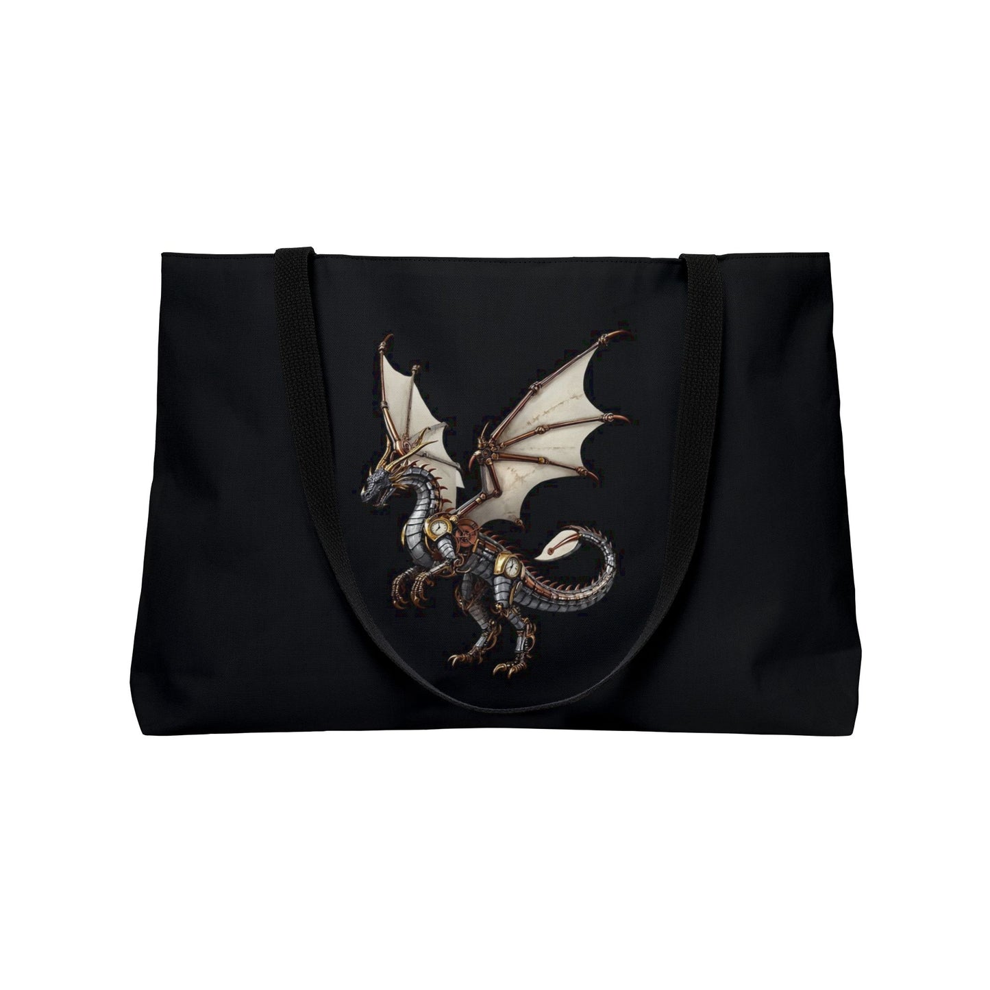 Weekender Tote Bag (Large):  Steampunk Dragons [Steel Dragon]
