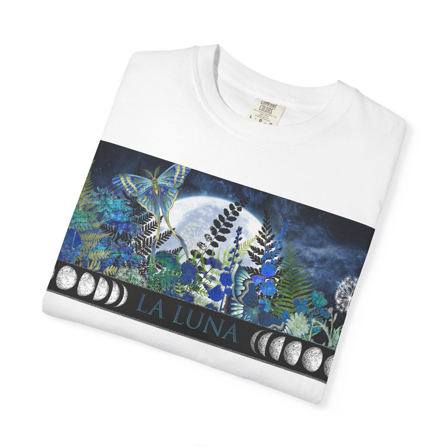 Unisex Heavy Cotton Tee:  "La Luna" [Banner/Panel]