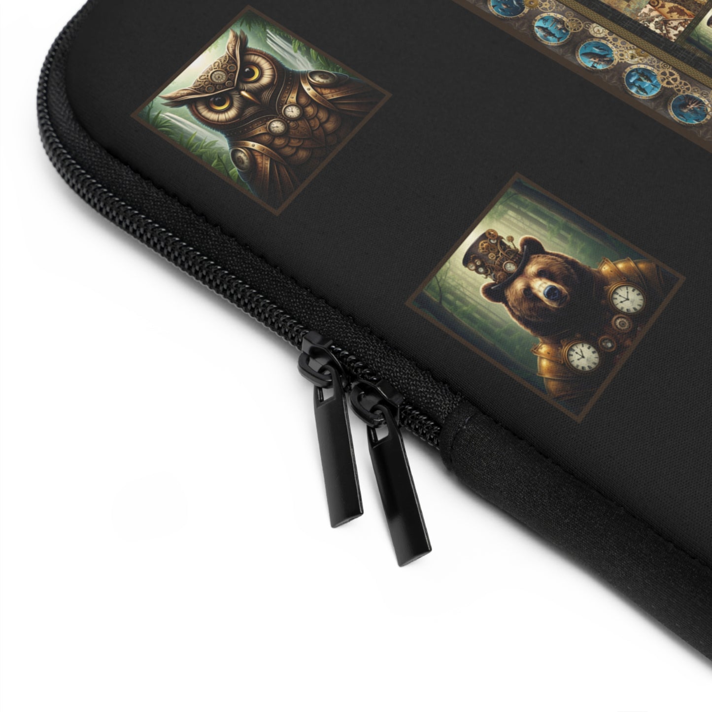Laptop Sleeve (Sizes: 13", 15", 17"):  Steampunk Menagerie [Animals-Plus]