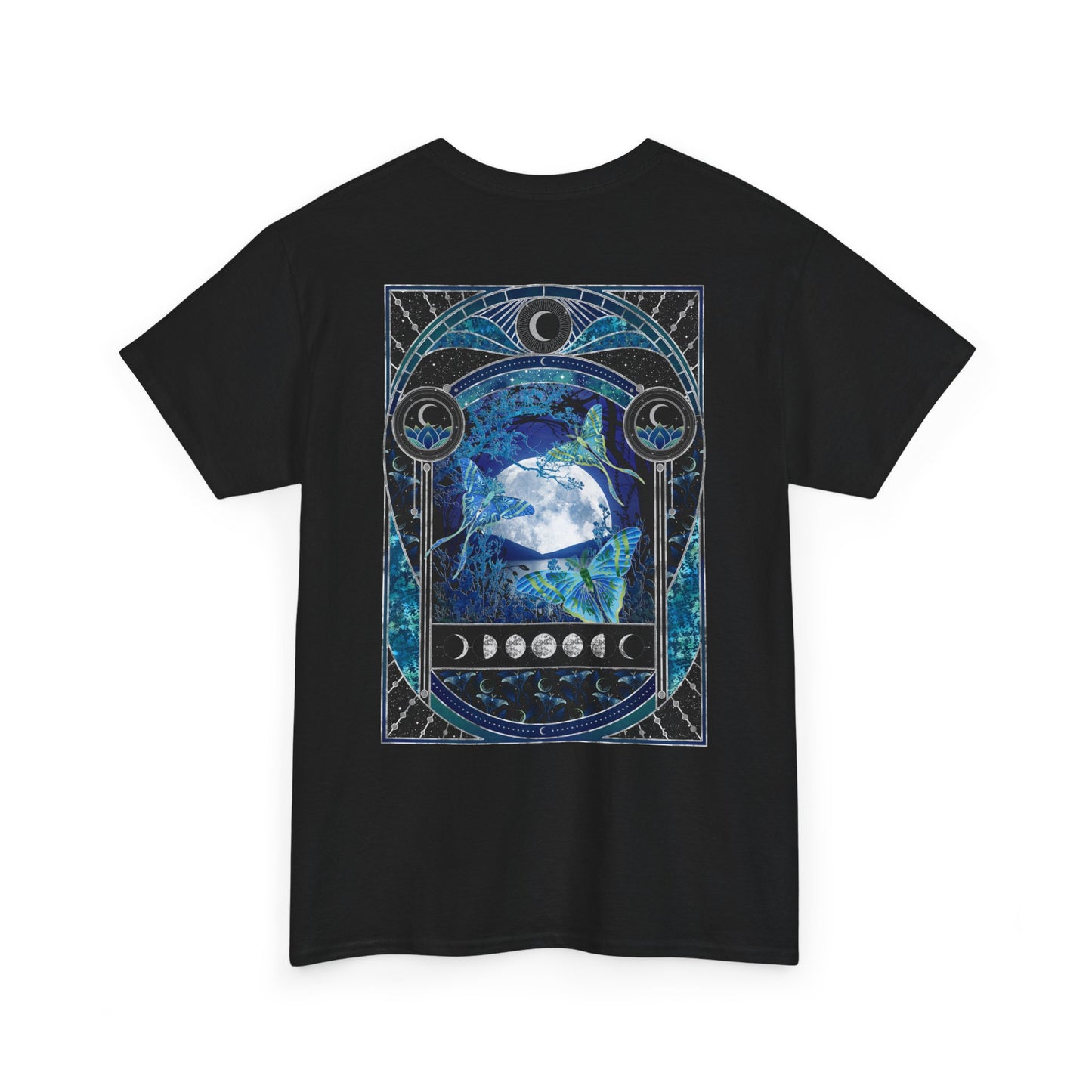 Moon Phases Graphic Tee — Celestial Turtle Night Sky T-Shirt
