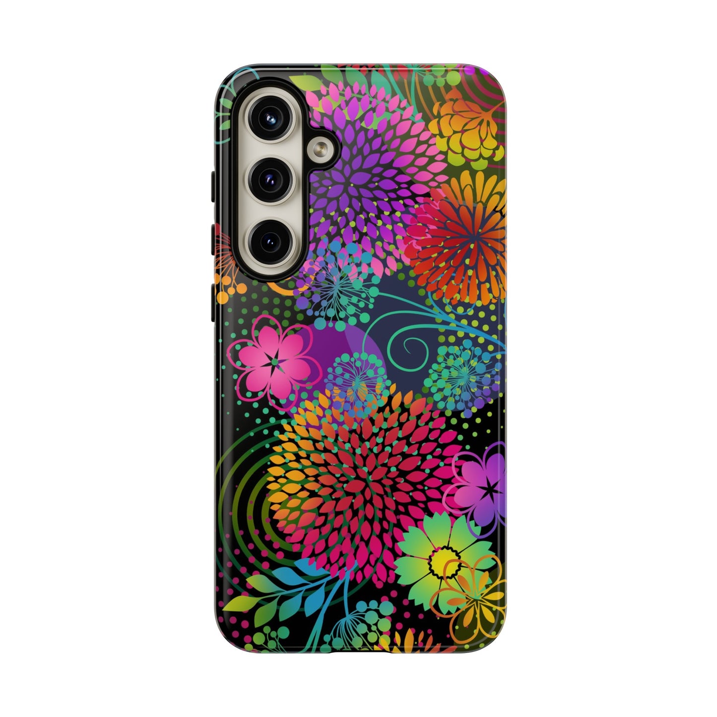 Samsung Galaxy Series Tough Case-Phone Case:  Unusual Garden [Flower Border]