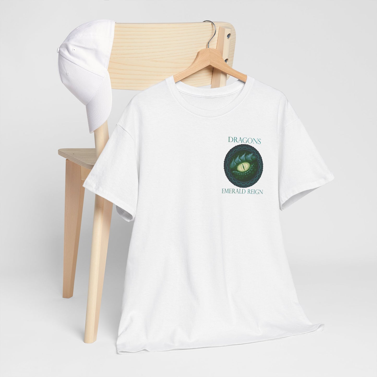 Dragon Eye Graphic Tee — "Dragons: Emerald Reign" Fantasy T‑Shirt
