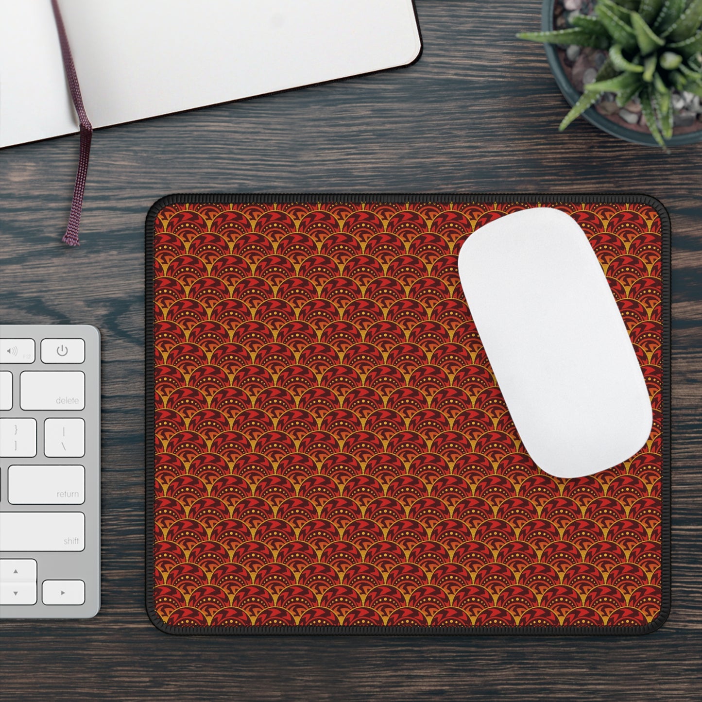 Mouse Pad-Gaming;  9x7:  Celestial [Blue/Orange Scallops]