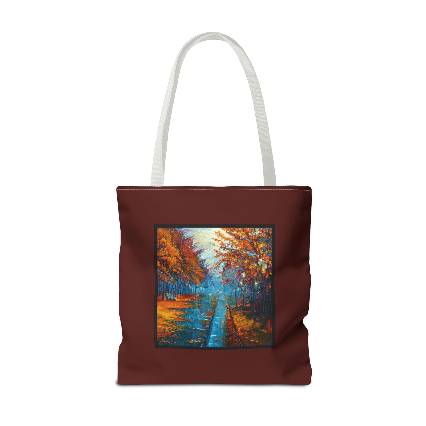 Tote Bag:  large-18x18;  "Year of Art" [Fall Path, Smal Panel]